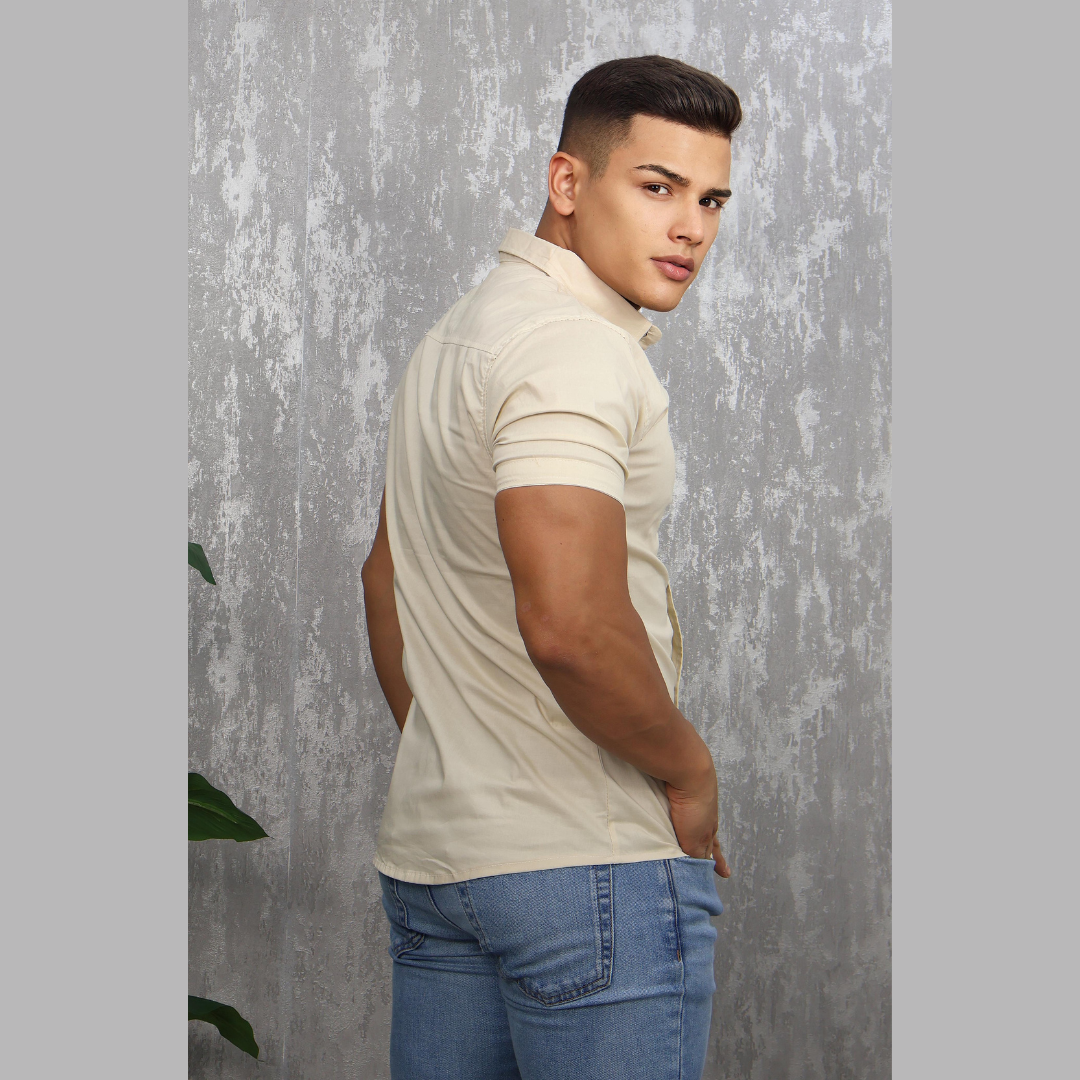 Camisa Casual Manga Corta Para Hombre