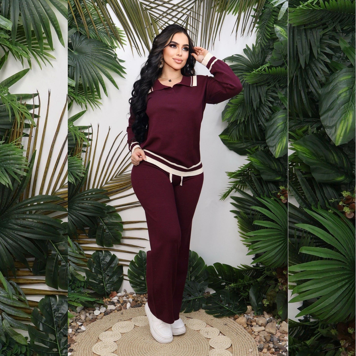 Conjunto pantalón Deportivo de Punto para Mujer Variedad de Colores y Tallas Únicas