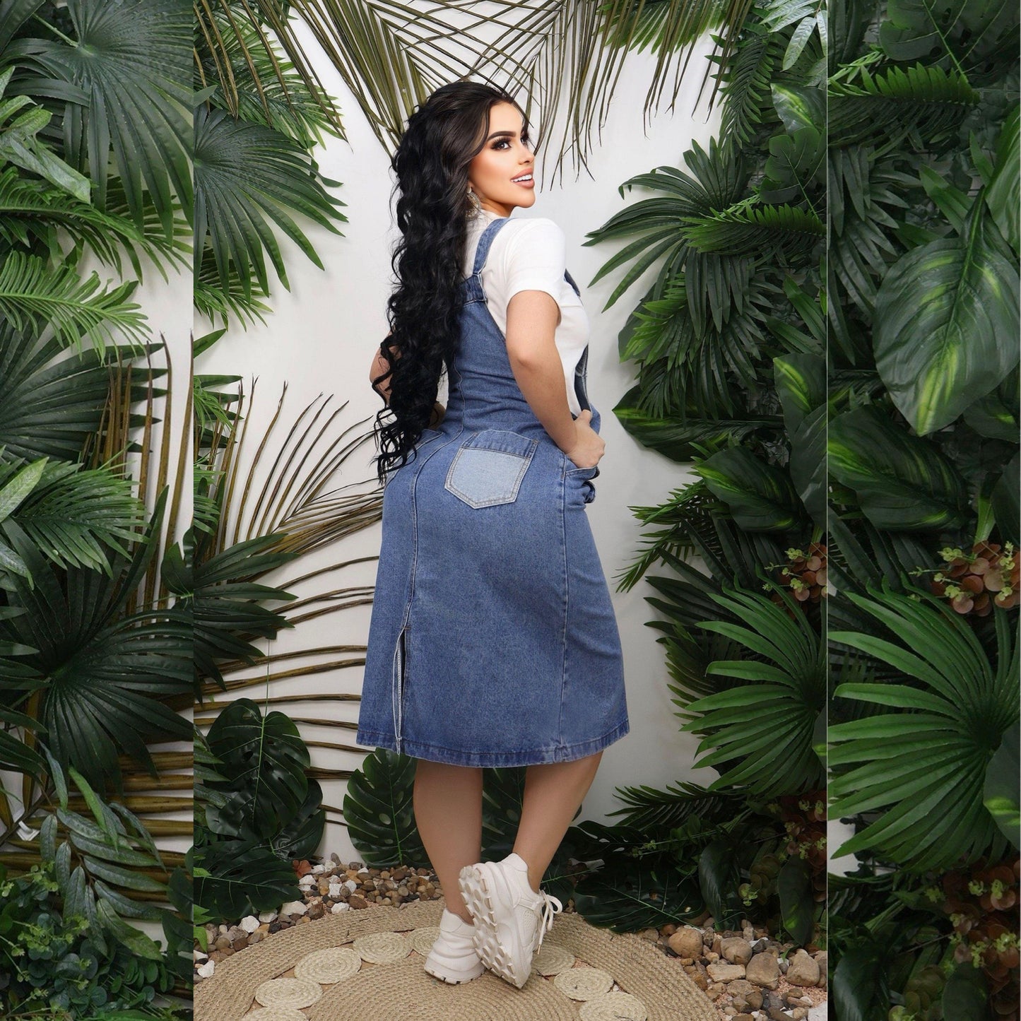 Braga Larga MIDI de Jean Rígido para Mujer Overol Denim Casual