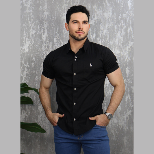 Camisa Casual Manga Corta Para Hombre