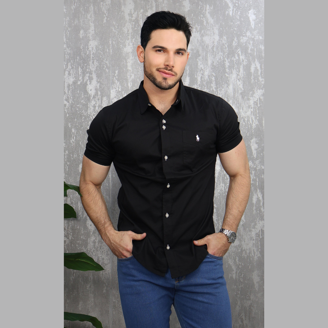 Camisa Casual Manga Corta Para Hombre