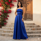 Vestido de fiesta elegante con abertura lateral para mujer