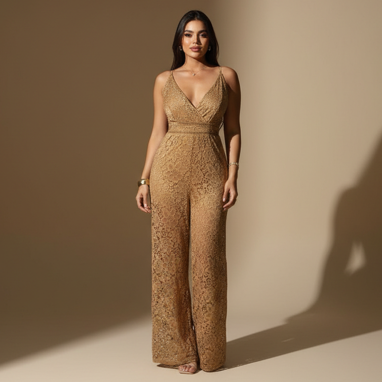 Enterizo Aurélie de Encaje Estructurado