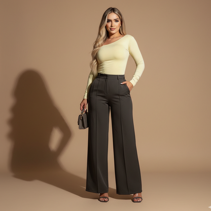 Conjunto para Mujer con Pantalón Palazzo de Tiro Alto