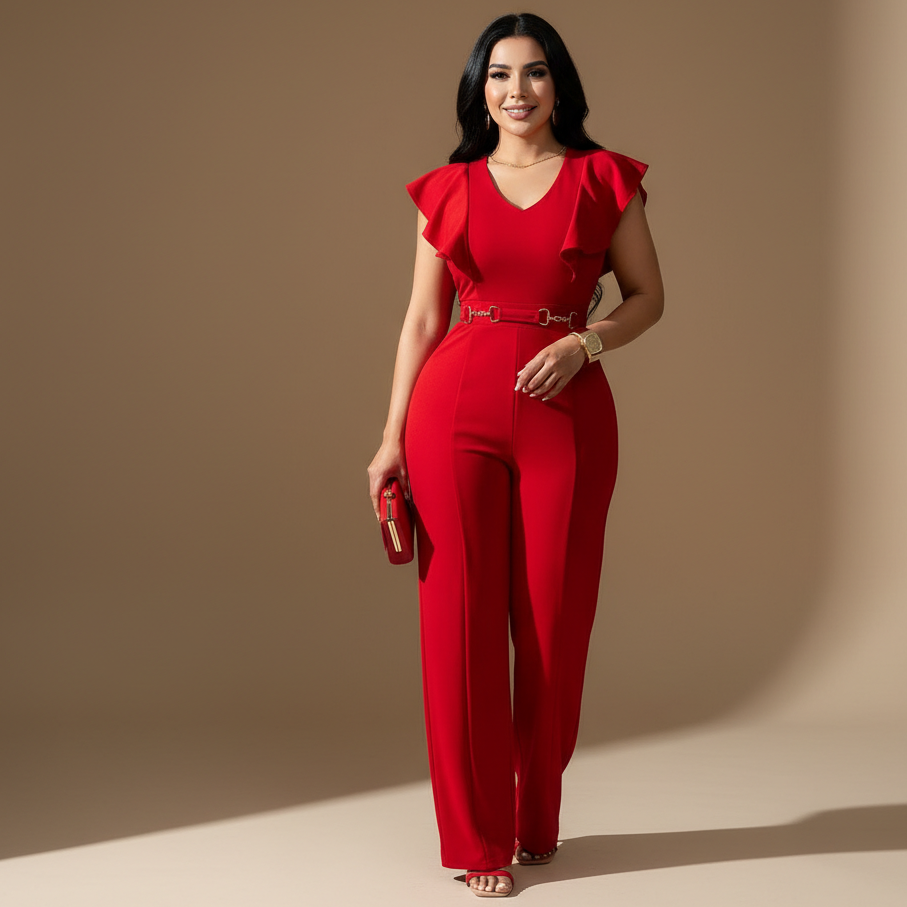 Enterizo Aurelia de Corte Recto con Detalle en Cintura