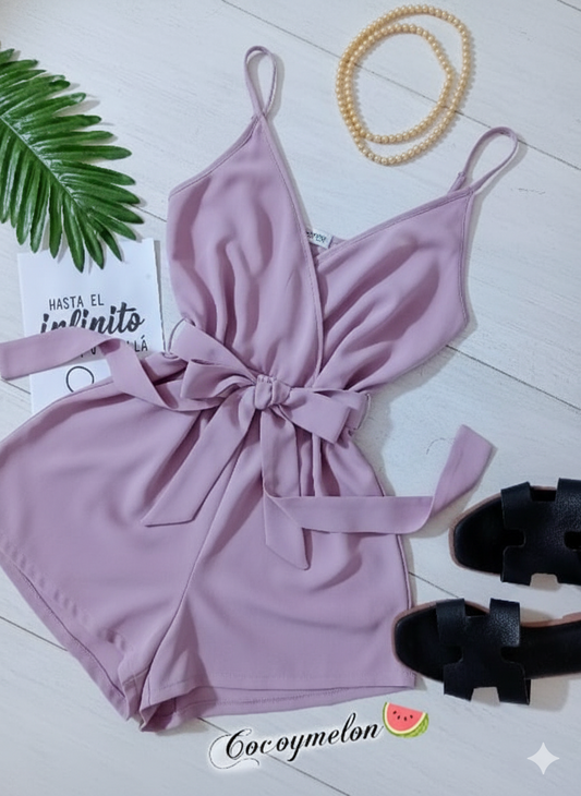 Enterizo corto unicolor