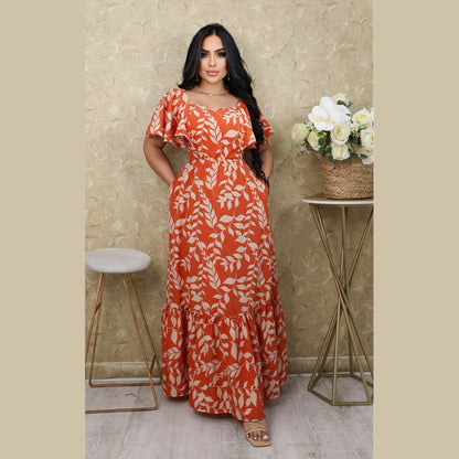 Vestido Maxi Estampado Femenino - Estilo Casual Elegante Colombia