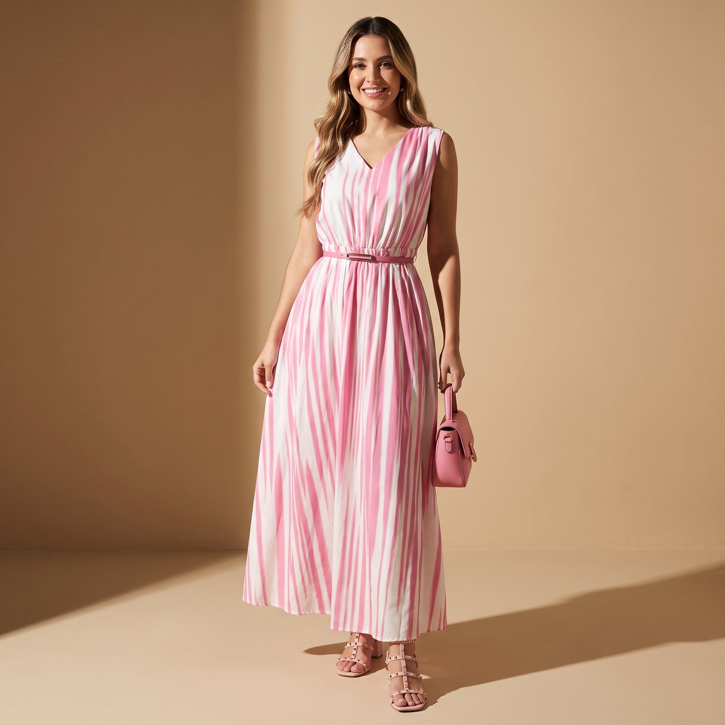 Vestido Maxi Plisado Riviera