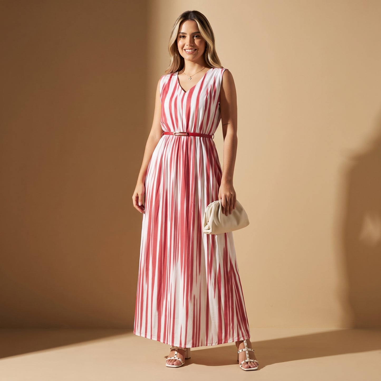 Vestido Maxi Plisado Riviera
