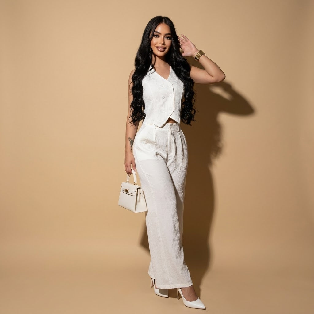 Conjunto dos piezas con chaleco y pantalón