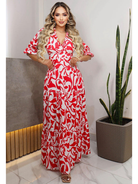 Maxi vestido estampado
